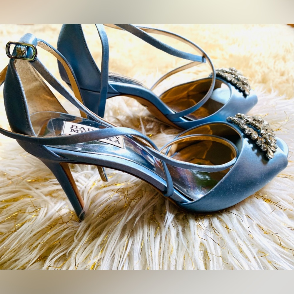 Badgley Mischka Embellished Angle Strap Sandal